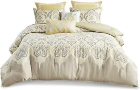 Mp10-1587 Madison Nisha Comforter Set King California Yellow