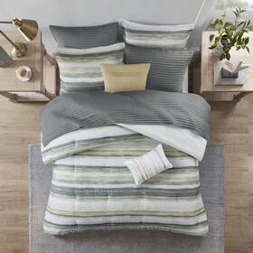 Madison Park 022164184761 Marina Comforter Quilt Combo Set - Modern Luxury Design All Season Down Alte