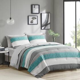 Madison Park 022164338935 Essentials Full Comforter Set Bed In Bag And Sheet Modern Casual S