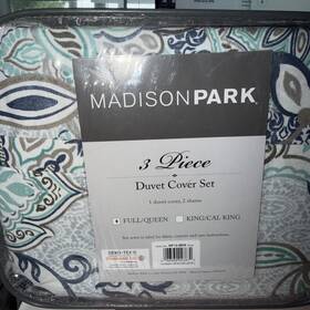 53855182 Madison Park Part Isla Reversible 3- Pc Duvet Cover Set Full/queen Blue