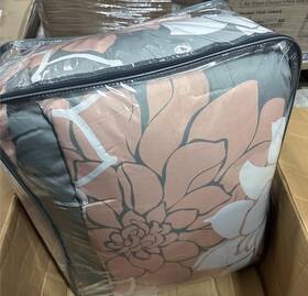 Madison Park 675716403171 New Brianna 7pc Comforter Set Queen With Accent Pillows Grey/peach