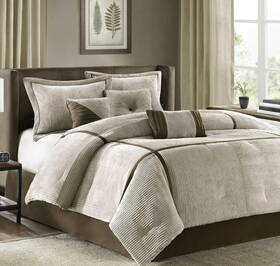 Madison Park 675716407544 Dallas 7 Piece Comforter Set With Bed Skirt Pillow Shams All Season