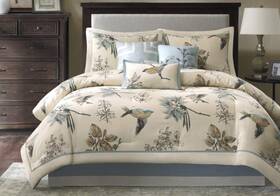 Madison Park 675716510411 Quincy 7 Pc Cal King Comforter Bird -comforter Skirt Shams - Sealed