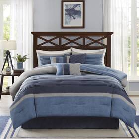 Mp10-1638 Madison Park 675716642204 - Collins Comforter Set Bed In A Bag Cal King 104 Inch X92