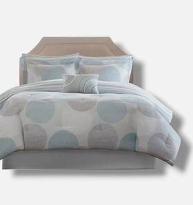 Madison Park 675716712884 Blue Cabrillo Complete Multiple Piece Comforter 9pc Full Size Set