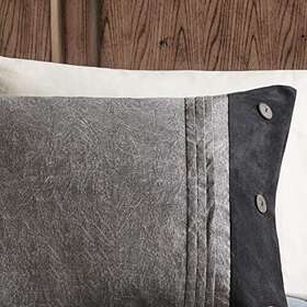 Madison Park 675716752545 Boone Cozy Comforter Set Queen 90 Inch X 7 Piece Dark Gray