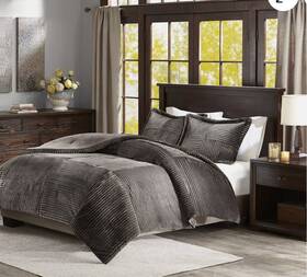 Madison Park 675716791063 Parker 3-pc. Kingcalifornia K Grey King