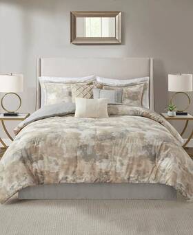 86569496737f0626m120 Madison Park Beacon 7-pc. Comforter Gray Queen Msrp 230