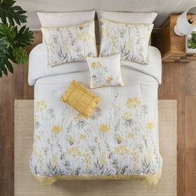 91218704 Madison Park 5pc King/california King Savanna Seersucker Comforter Set With Throw Pillows