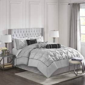 B00uo9je72 Madison Park Laurel Cozy Comforter Set - Traditional Tufted Faux Silk Design