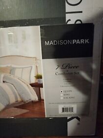 Madison Park Bennett 7 Piece Jacquard Comforter Set New In Open Box