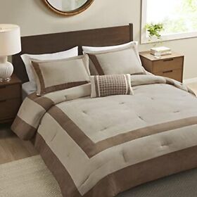 Madison Park Darcey Cozy Comforter Set Faux Suede Deluxe Hotel Styling All
