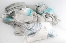 Mpe10-696 Madison Park Essentials Saben Bed In A Bag Comforter King Stripe Aqua