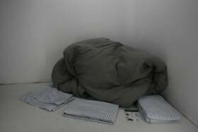Mpe10-987 Madison Park Essentials See Notes Comforter Set Blue Grey Stripe Queen