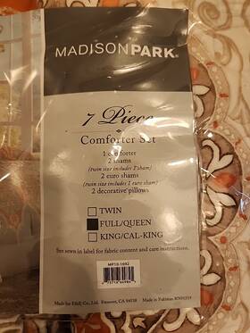 Mp10-1692 Madison Park Mp10-1026 7 Piece Comforter Set - Orange White Tan Ups Shipping