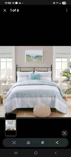 Mp13-8290 Madison Park 4 Piece Seersucker Quilt Set With Throw Pillow Shams King/cal King