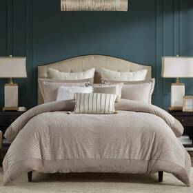 Mps10-522 Madison Park King Comforter Plush Velvet Geometric Oversized Comforters Siz