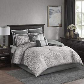 Madison Park Odette Cozy Comforter Set Jacquard Damask Medallion Design