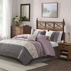 Madison Park Serene Faux Silk Comforter Set Floral Embroidery Design All