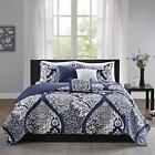 Madison Park Vienna Reversible Cotton Quilt-luxury Stitching Design All