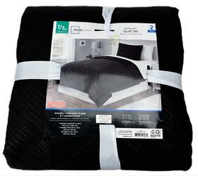 Mainstays 735732518485 Twin Quilt Black Walmart 2 Pc Set Polyester Comforter Blanket Bedding