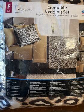 Mainstays 813702020067 Full Cheetah 8 Piece Microfiber Bedding Set