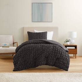 Ms1501030822-09 Mainstays Comforter Set Black Twin/txl All Ages Unisex