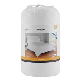Ms6436253269a2 Mainstays Reversible Microfiber Comforter White Full/queen Adult Unisex All-season