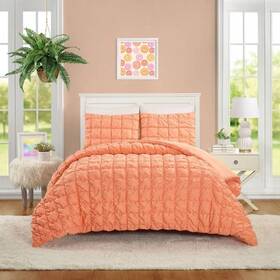 89888250 Makers Collective Teen Twin/twin Xl Puffy Comforter Set Peach -