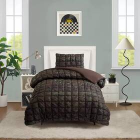 93611193 Makers Collective Seek Twin Puffer Square Comforter