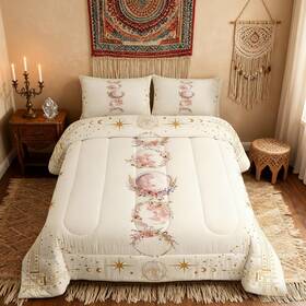 B0b81b3v93 Manfei Sun Moon Girly Comforter Set Twin Size12 Constellation Universe Bedding
