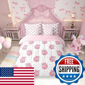 B0dpgyhwmb Manfei 7 Pieces Bow Tie Princess Comforter Queenwestern Cowgirl Disco Crystal