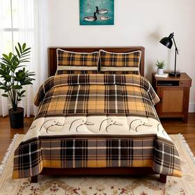 Zzrs433gyy-bz Manfei Ducks Silhouettes Kids Comforter Set King Size Cartoon Animals Cute Bedding