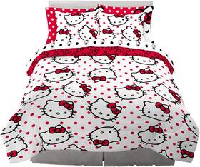 7c0168 Manufacturing Company Inc Collectibles Hello Kitty Polka Dot Bedding 7 Piece Super Soft Comforter