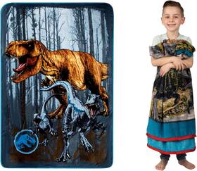 At2019 Manufacturing Company Inc Jurassic World Dominion Blue Velociraptor And Rexy T-rex Super Soft Plush Micro