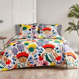 221432 Marimekko Ojakellukka 3 Pcs Comforter And 2 Shams Set Red Size Full Queen