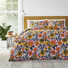 Marimekko 883893577558 King Comforter Set Cotton Percale Bedding With Matching Shams All Season