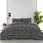 Ushsa51150210 Marimekko Rasymatto 3-pc Reversible King Comforter Set In Black Circle Pattern