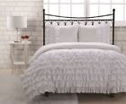 Marley Ruffle Comforter Set Twin Size Bedspread Soft White Quilt Shabby Bed Pillow Sham 733281477062