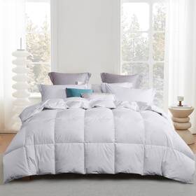 Martha Stewart 788904042530 240 Thread Count White Goose Down And Feather Comforter - All Season Warmth D