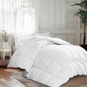 Ms003029 Martha Stewart White Goose King Size Feathers Down Fiber Comforter Ultra Soft 100% Cotton D
