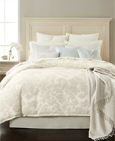 Martha Stewart Scrolling Jacquard Feather Breeze 14-pc Comforter Set Queen Ivory