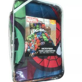 Marvel 032281204990 Avengers Twin Comforter Spider-man Ironman Incredible Hulk Capt America