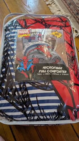 Marvel 032281250805 Comics Spider Man Microfiber Full Bed Comforter Blanket 76 In X 86