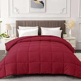 Matbeby 975468162253 Full Comforter Duvet Insert - All Season Red Comforters Size Quilted D