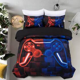 Meeting Story 313091768774 Game Comforter Set For Boys Full Size 5-piece Gaming Bedding Sets