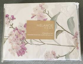 Melange 687145246168 3 Piece Duvet Set Full/queen Pink/white