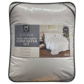 990300054 Members Mark 100% Polyester Down Alternative Comforter Set White King