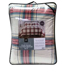 193968286194-p Members Mark Cl 3-piece Super-soft Plush Sherpa Comforter Set With Shams King