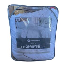 Cs4593wttx-1706 Members Mark Down Alternative Comforter Set White Full/queen